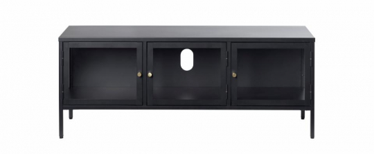 Mesa de TV 'Hagavik' - Negro/Latón