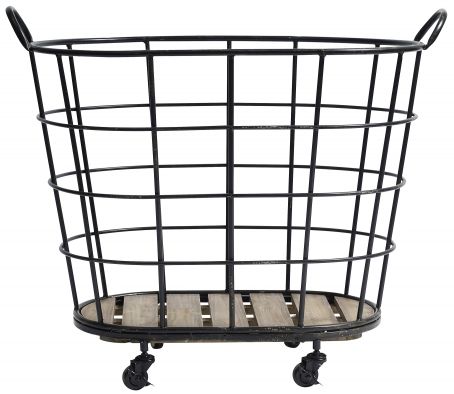 Stålkorg på hjul - Negro