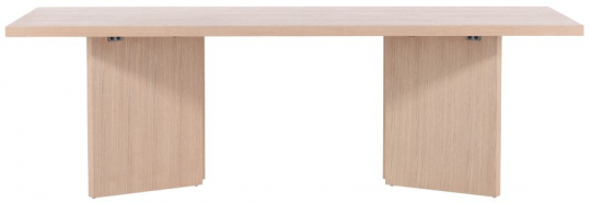 Mesa de comedor 'Bakkafrost' 240x100cm - Roble pigmentado blanco