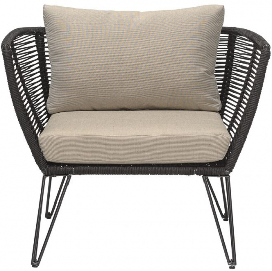 Sillón 'Mundo' - Negro/Beige