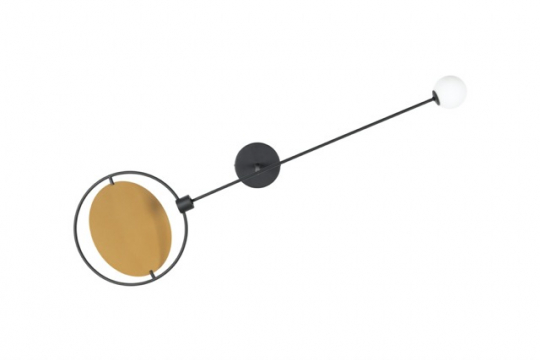 Aplique de pared 'Sirius' 28x35 - Negro