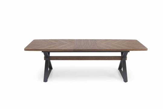 Mesa de comedor 'Baron' 200-350cm - Natural/negro