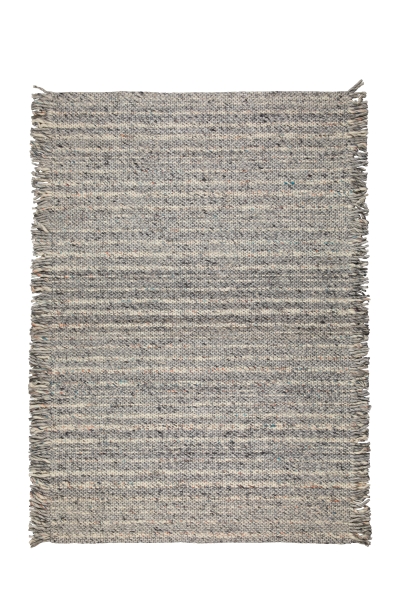 Alfombra de lana 'Frills' 170x240cm - Gris/Azul