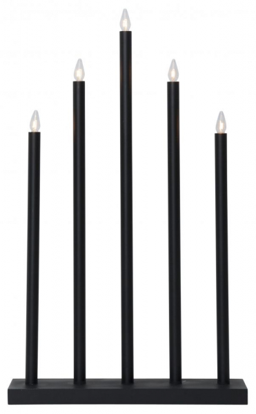Candelabro de Adviento 'Holy' 5 Lámparas - Negro