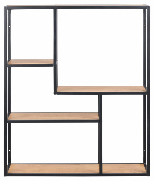 Estante de pared 'Hydra' 75cm - Negro/Natural