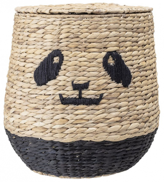 Cesta 'Panda' - Natural/Negro