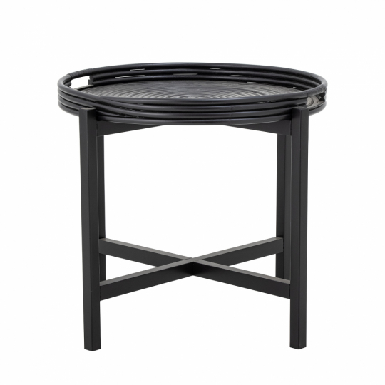 Mesa de centro 'Milli' - Negro/Ratán
