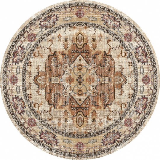 Alfombra redonda 'Siliana' 180cm - Beige