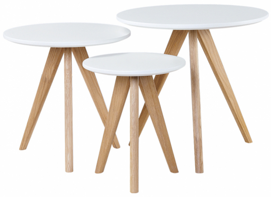 Mesa de centro 'Dalby' 3 piezas - Blanca