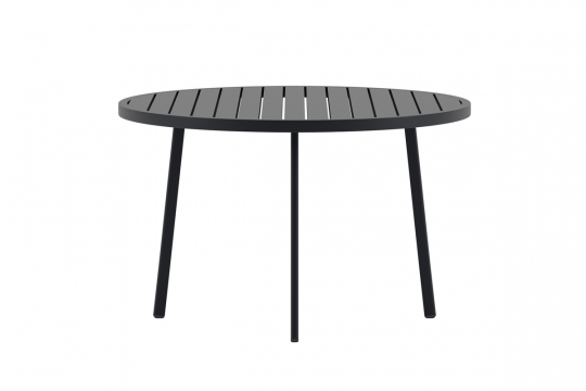 Mesa de comedor 'Giardini', redonda, 120 cm – Negra