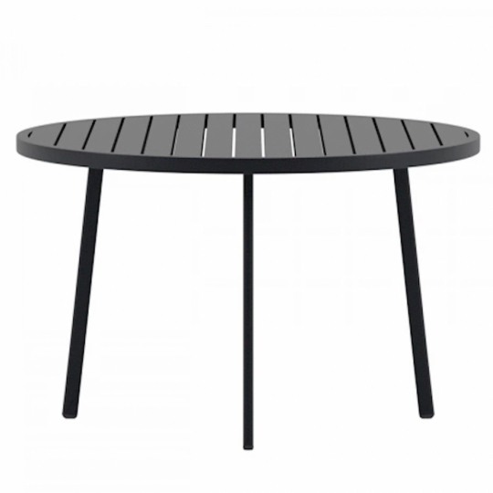 Mesa de comedor 'Giardini', redonda, 120 cm – Negra