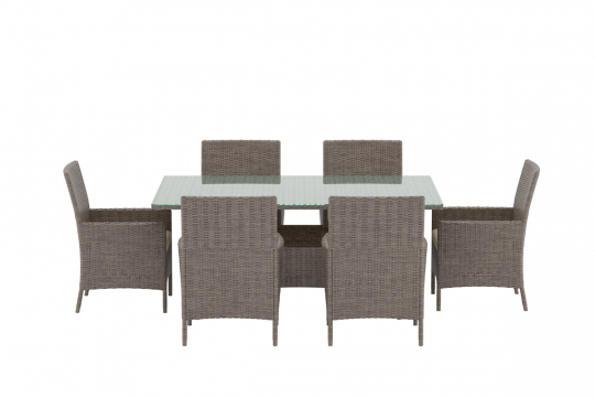 Juego de comedor 'Lefkas' – Marrón