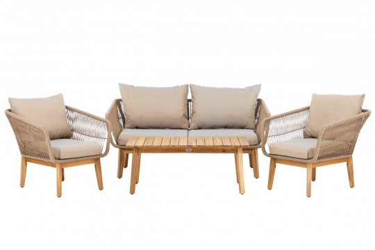 Conjunto de sofás 'Chania' - beige/natural