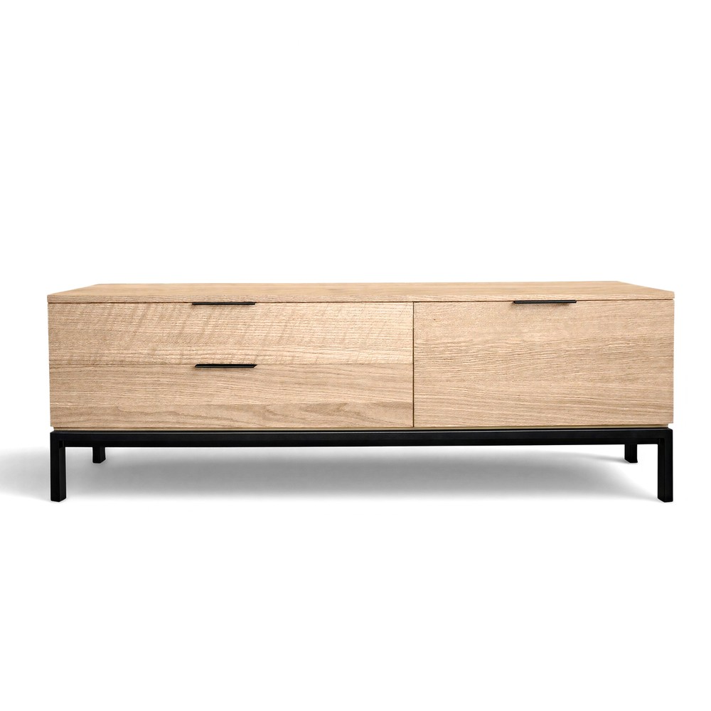 Mesa de TV 'Grant' - Roble/Hierro
