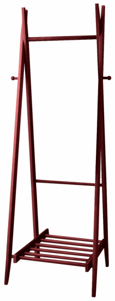 Perchero con estante para zapatos 'Confident' - Nogal