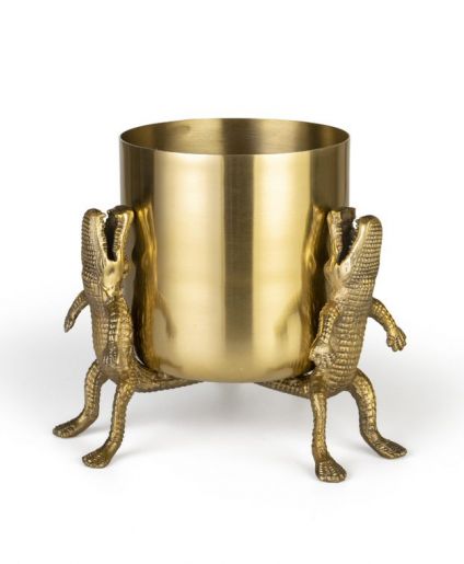 Jarrón 'Crocodile' M - Latón