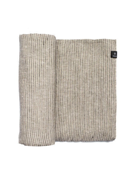 Mantel 'Linus' 145x330- Natural/Negro