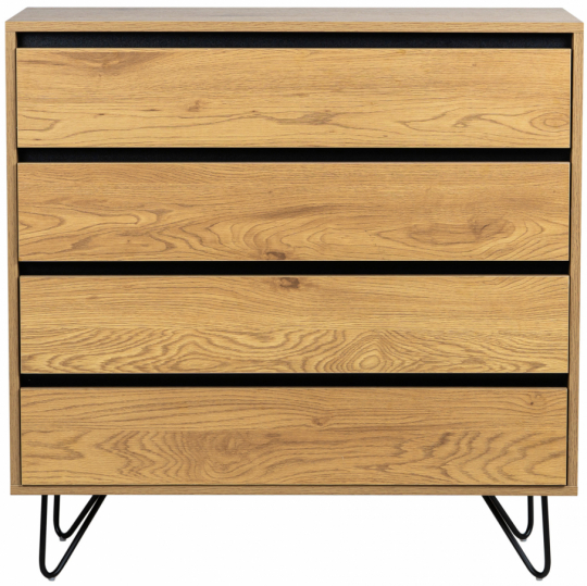 Cómoda 'Elle' 90x90 - Roble/Negro