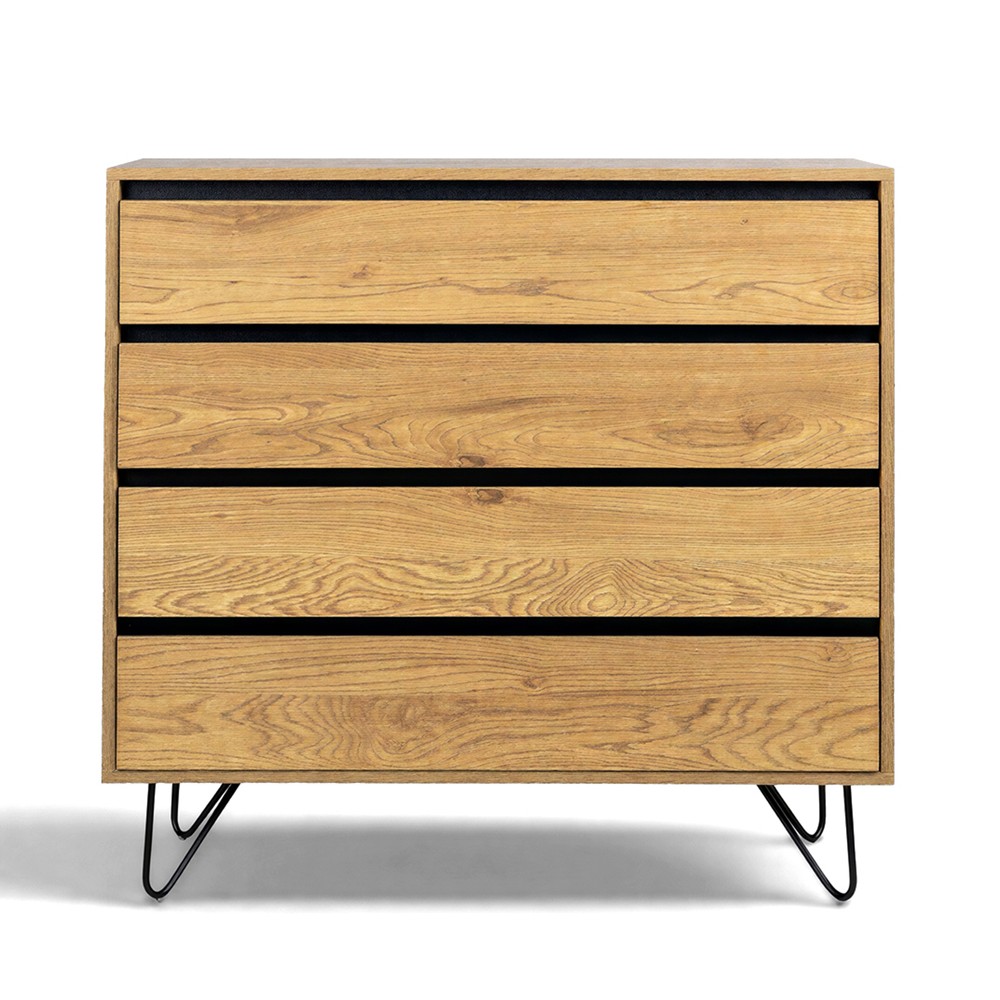 C&oacute;moda 'Elle' 90x90 - Roble/Negro