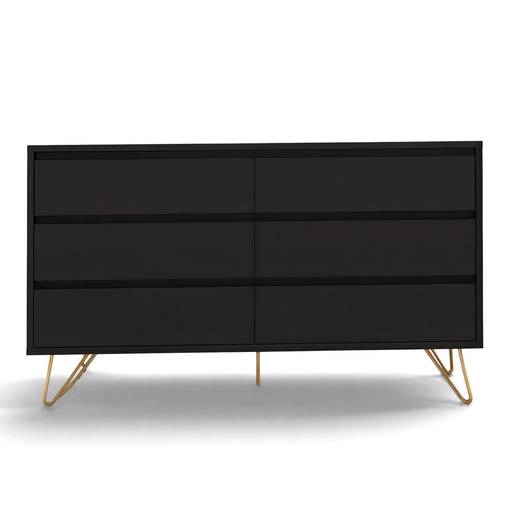 C&oacute;moda 'Elle' 120x70 - Negro/Lat&oacute;n