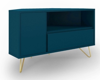 Mesa de TV 'Elle' para esquina - Turquesa/Mesón