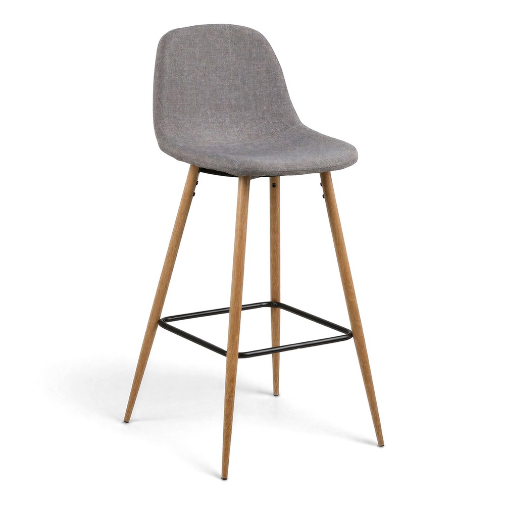Taburete 'Soller' - Natural/Gris claro