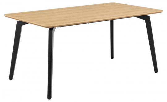 Mesa de comedor 'Cadiz' 160x90cm - Natural/Negro