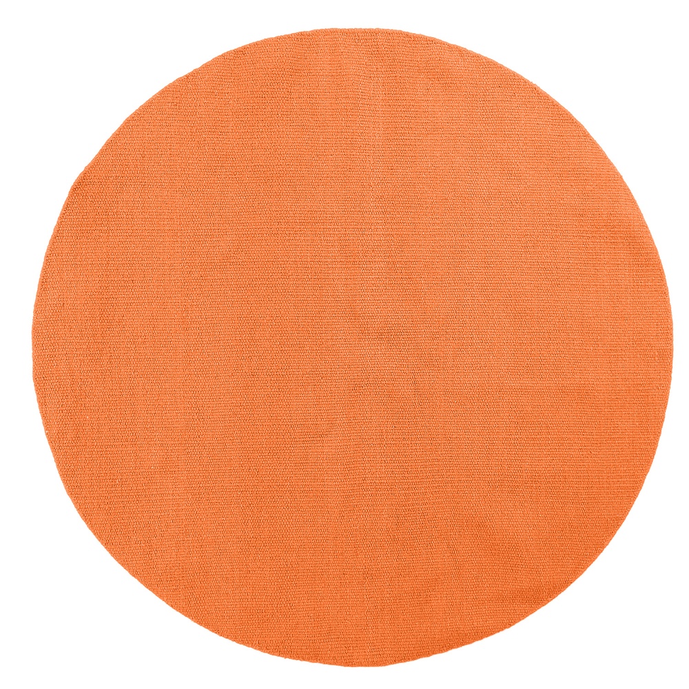 Alfombra redonda 'Hamilton' - Naranja