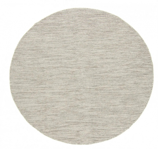 Alfombra redonda 'Dhurry' - Beige