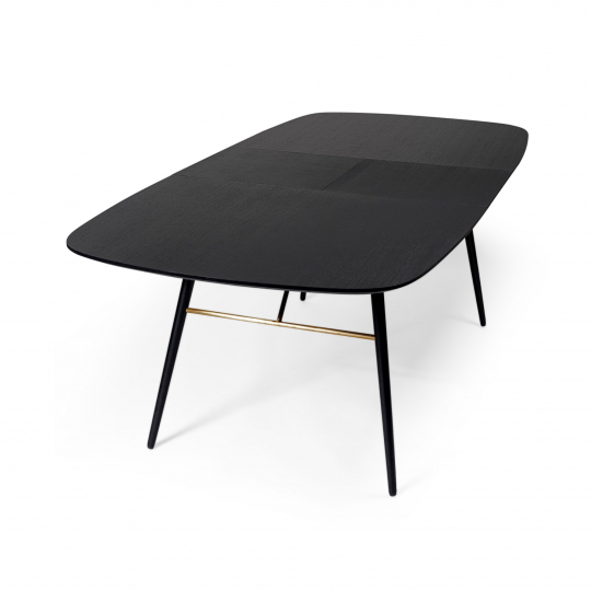 Mesa de comedor con extensión 'Dawn' 180-230x105cm - Negro