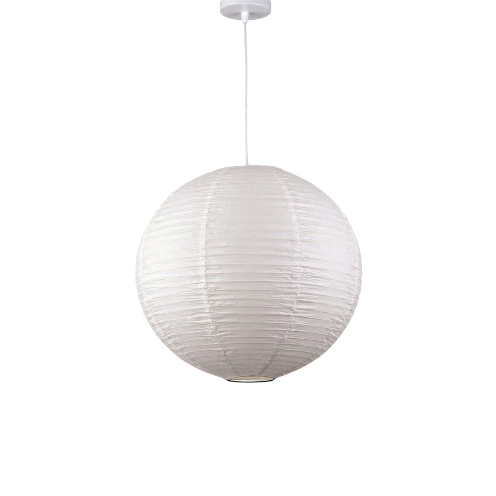 L&aacute;mpara de arroz 'Lycka' - Blanca 40cm