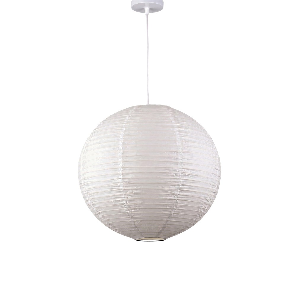 L&aacute;mpara de arroz 'Lycka' - Blanca 50cm