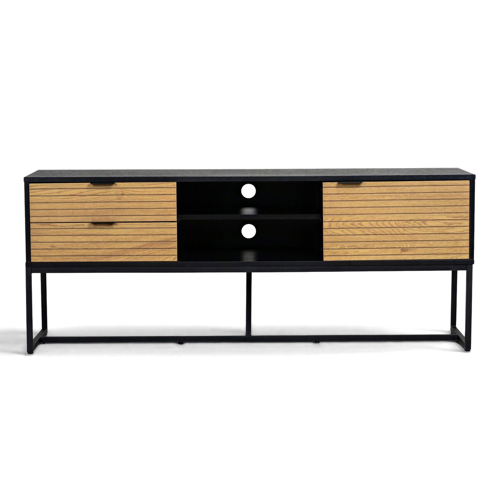 Mueble de TV 'Line' - Roble/Negro