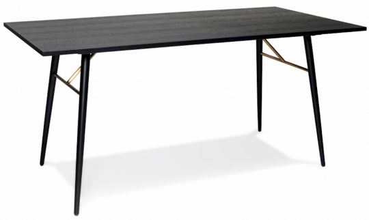 Mesa de comedor 'Lux' 160x90cm - Negro/Mesón
