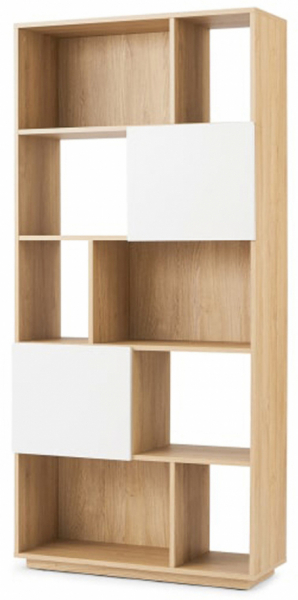 Estantería 'Nevada' 80x173 - Roble/Blanco