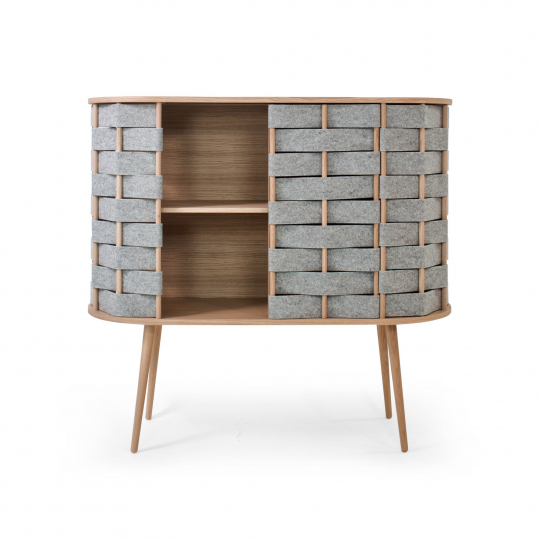 Cómoda 'Felt' 120cm - Natural/Gris