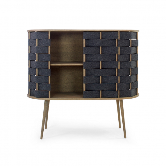 Cómoda 'Felt' 120cm - Natural/Gris oscuro