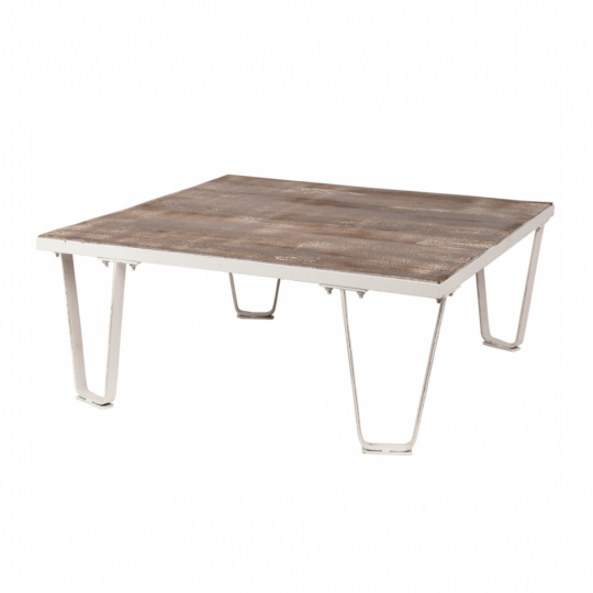 Mesa de centro Vintage - Blanco Patina/Madera