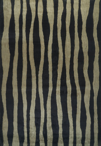 Alfombra 'Seronis' - Negro/Beige