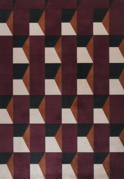 Alfombra 'Valora' - Rojo/Morado