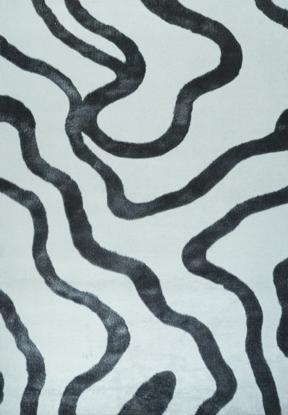 Alfombra 'Heloria' - Negro/Blanco