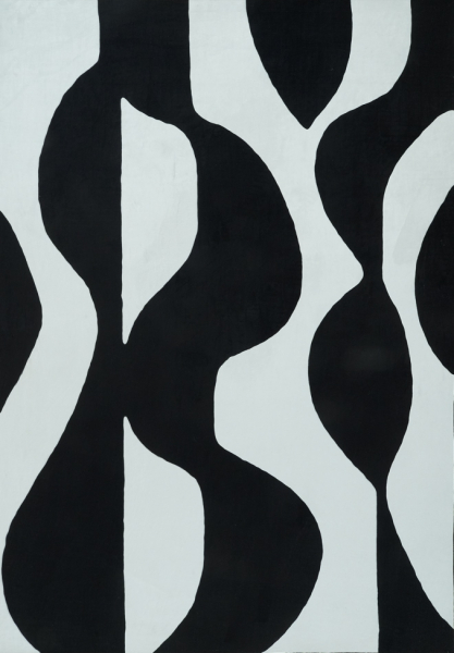 Alfombra 'Sorvento' - Negro/Beige