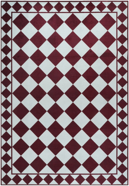 Alfombra 'Crestina' - Rojo/Blanco
