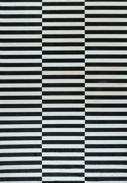 Alfombra 'Linella' - Negro/Blanco