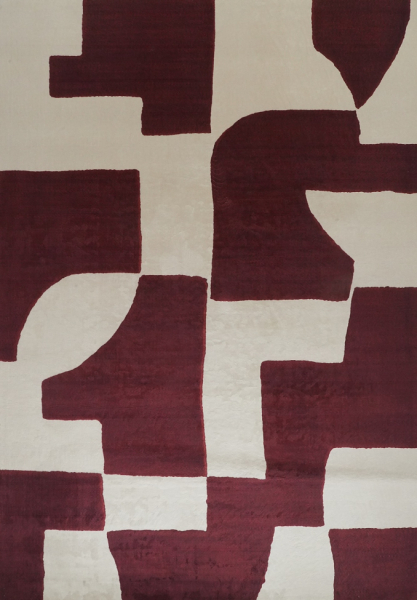 Alfombra 'Velenna' 160x230 cm - Rojo/Beige
