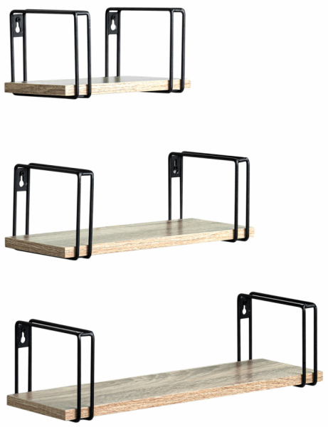 Estantes de pared 'Square' 3 pack - Roble