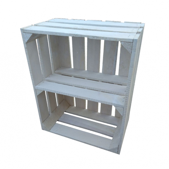 Caja de madera 'Torv' - Blanca