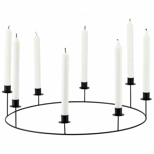 Candelabro 'Ring' L - Negro