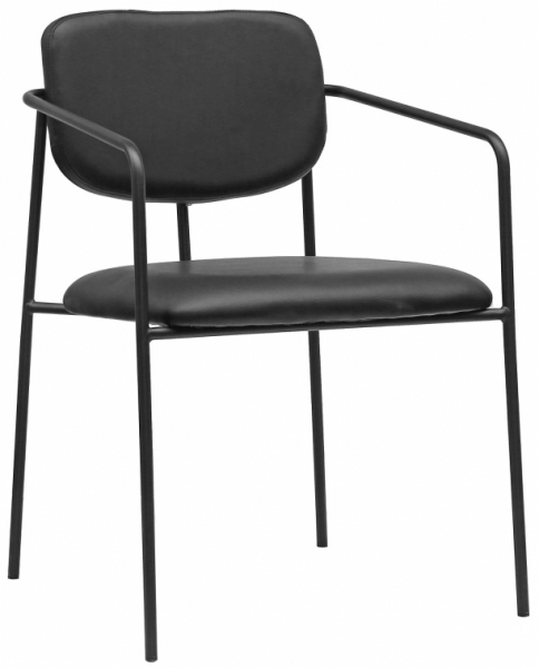 Silla con brazos 'Ebba' - Negro