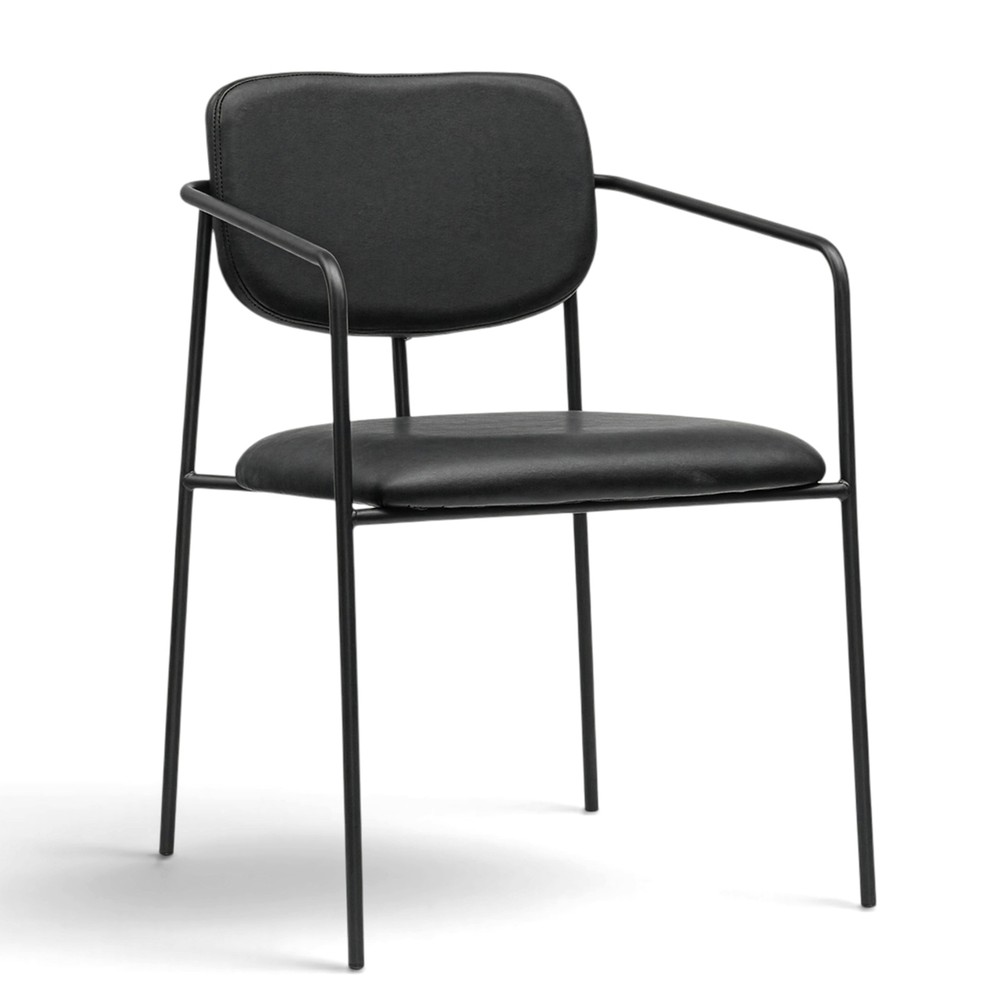 Silla con brazos 'Ebba' - Negro